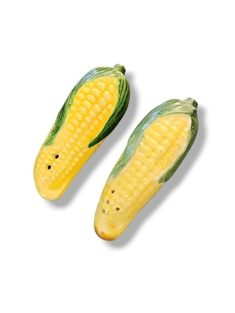Vintage Corn On The Cob Shaped Salt and Pepper Shakers